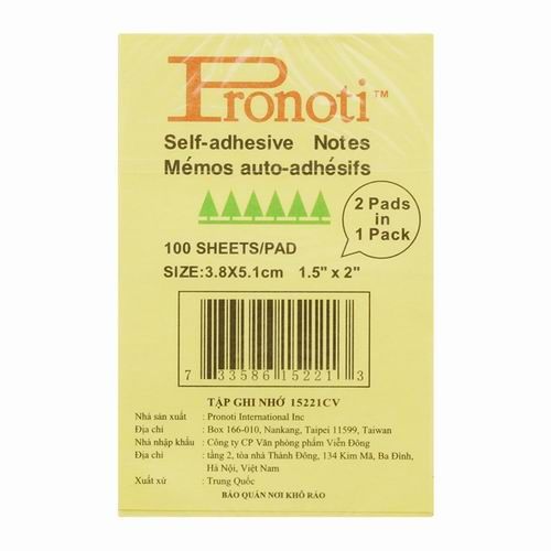 Giấy giao việc Pronoti - 1.5  x 2"