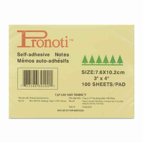 Giấy giao việc Pronoti - 3" x 4"