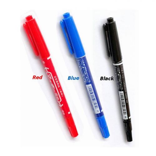 Bút dạ kính Zebra 2 đầu Đỏ