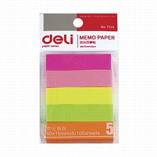 Phân trang nilon 5 màu (4.4 x 1.2cm) - Deli