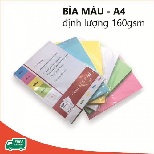 Bìa giấy đóng sổ A4 ngoại bóng 2 mặt