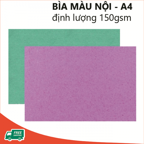Bìa giấy đóng sổ A4 nội bóng 2 mặt