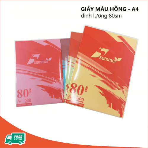 Giấy A4 màu Indo ĐL 80gms
